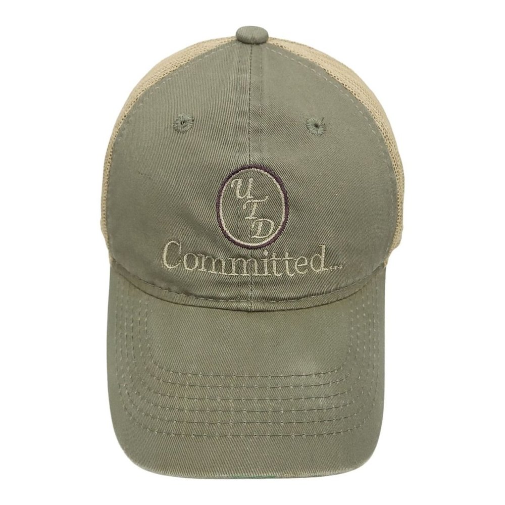 UTD Committed Dallas Texas Mesh Strapback Cap Trucker Baseball Hat Curved Brim